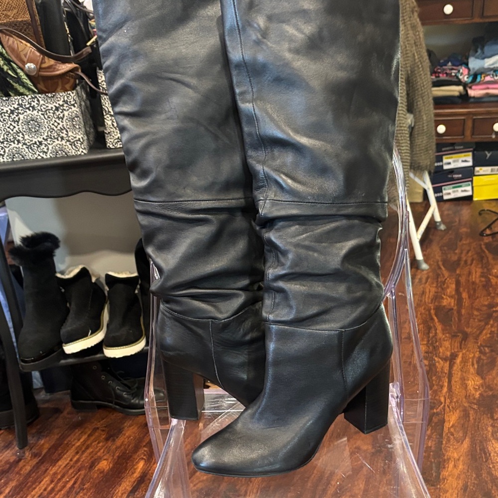 Steve Madden Black Over the Knee Boots